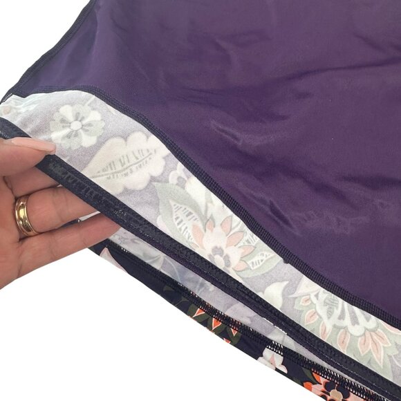 Lands End Womens Floral Tankini Top Sz 16 W/Built-In Bra Support Deep V-Neckline - Picture 5 of 13